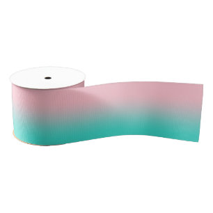 Roze en turquoise ombre grosgrain lint