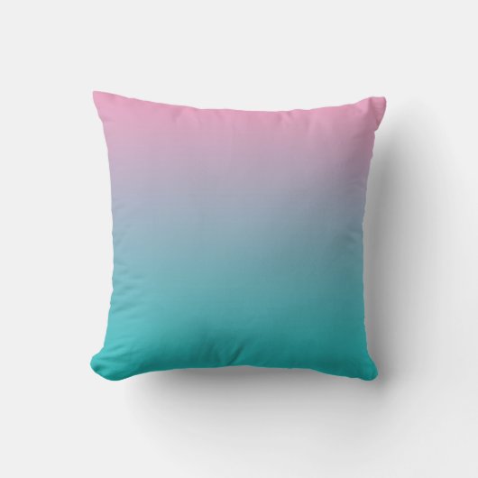 "Roze en Turquoise ombre" Kussen (Voorkant)