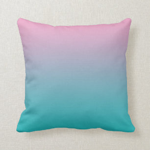 "Roze en Turquoise ombre" Kussen