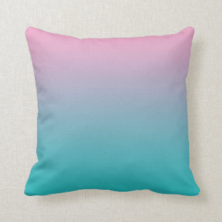 "Roze en Turquoise ombre" Kussen