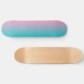 Roze en Turquoise ombre Persoonlijk Skateboard (Horizontaal)