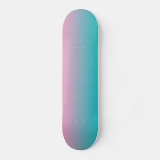 Roze en Turquoise ombre Persoonlijk Skateboard (Voorkant)