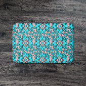 Roze en turquoise Paisley Patroon Badmat