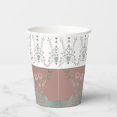 Roze en turquoise papieren bekers (Rechts)