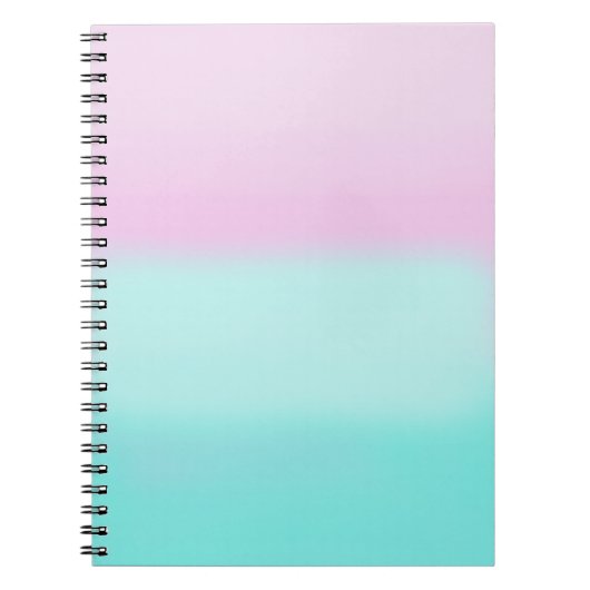 Roze en turquoise Pastel Notitieboek (Voorkant)