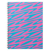 Roze en Turquoise Patroon Notitieboek (Voorkant)