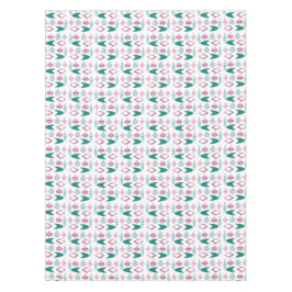 Roze en Turquoise Retro kerstversieringen Tafelkleed