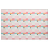 roze en turquoise vierkant patroon stof (Fat Quarter)