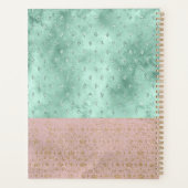  Roze en Turquoise Wonderland Spiral Foto Planner (Achterkant)