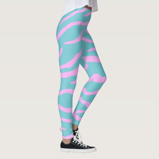 Roze en uw patroon van de tijgerstreep van de Kleu Leggings (Rechts)