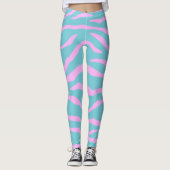 Roze en uw patroon van de tijgerstreep van de Kleu Leggings (Voorkant)