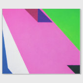 Roze en veelkleurige abstracte kunst cadeaupapier (Vlak)