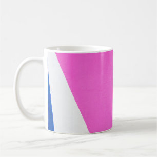 Roze en veelkleurige abstracte kunst koffiemok