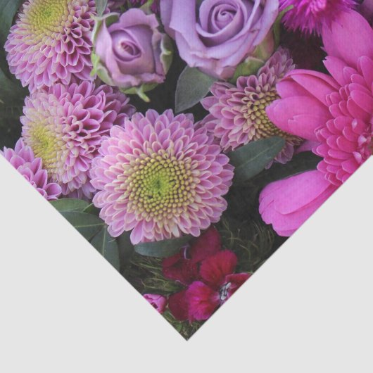 Roze en Violet Bouquet Tissuepapier (Detail)