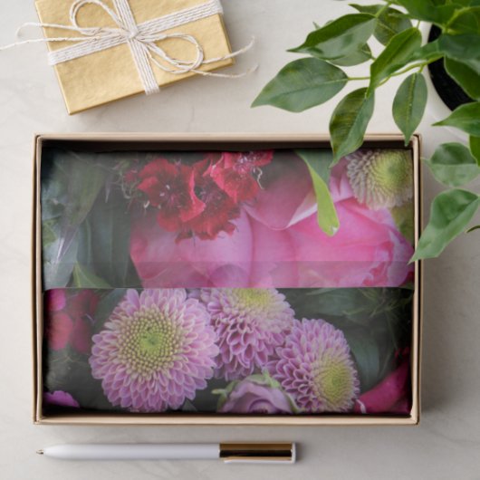 Roze en Violet Bouquet Tissuepapier (Geschenk)