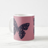 Roze en Violet Floral Butterfly Koffiemok (Voorkant links)