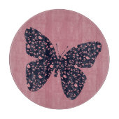 Roze en Violet Floral Butterfly Snijplank (Voorkant)
