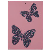 Roze en Violet Floral Butterfly, speciaal geperson Klembord (Achterkant)