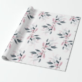 Roze en Violet Floral Wreatping P Cadeaupapier (Uitgerold)