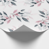 Roze en Violet Floral Wreatping P Cadeaupapier (Hoek)