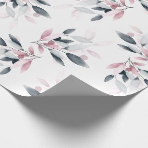 Roze en Violet Floral Wreatping P Cadeaupapier