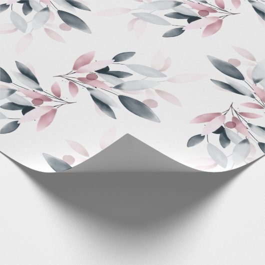 Roze en Violet Floral Wreatping P Cadeaupapier (Hoek)