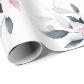 Roze en Violet Floral Wreatping P Cadeaupapier (Rol Hoek)