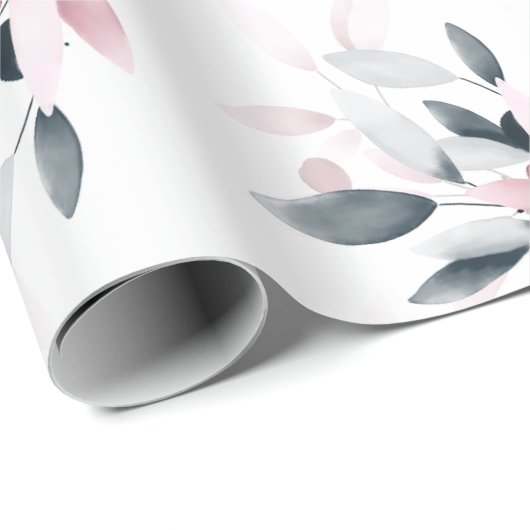 Roze en Violet Floral Wreatping P Cadeaupapier (Rol Hoek)