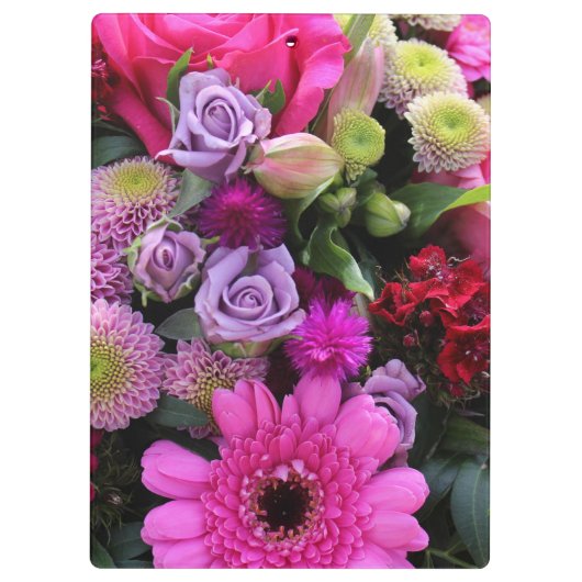 Roze en Violet Flowers op maat Klembord (Achterkant)