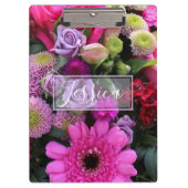 Roze en Violet Flowers op maat Klembord (Voorkant)