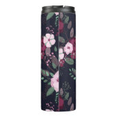 Roze en Violet Rozen Floral Pattern Aangepaste naa Thermosbeker (Achterkant)