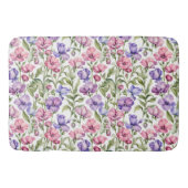 Roze en Violet zoete erwten Badmat (Voorkant)