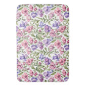 Roze en Violet zoete erwten Badmat (Voorkant Verticaal)