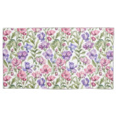 Roze en Violet zoete erwten Kussensloop (Voorkant)