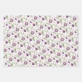 Roze en violette  tulpen inpakpapier vel (Voorkant 2)