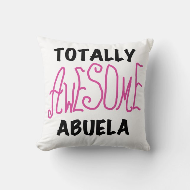 Roze en volledig Geweldige Abuela Gifts Kussen (Voorkant)