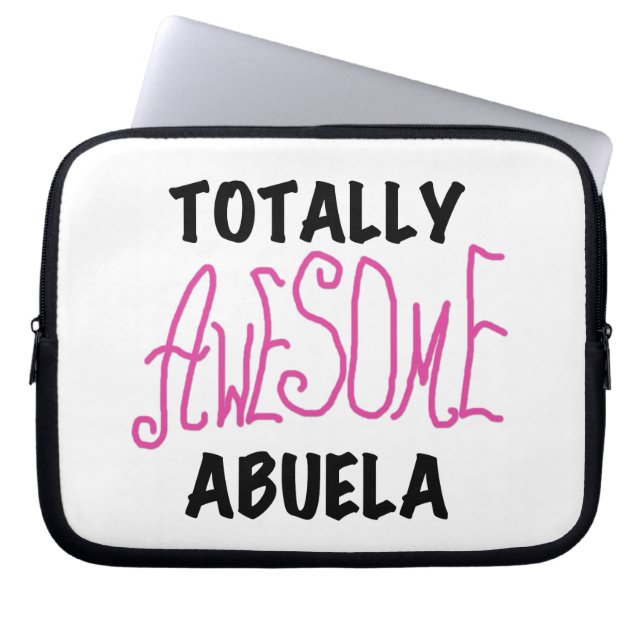 Roze en volledig Geweldige Abuela Gifts Laptop Sleeve (Voorkant)