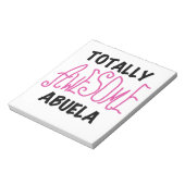 Roze en volledig Geweldige Abuela Gifts Notitieblok (Linkerzijde)