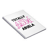Roze en volledig Geweldige Abuela Gifts Notitieboek (Rechterzijde)