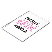 Roze en volledig Geweldige Abuela Gifts Notitieboek (Linkerzijde)