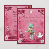 Roze en warme zolder & zie Baby shower Kaart (Voorkant / Achterkant)