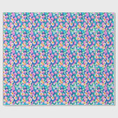 Roze en Waterverf bloemen Cadeaupapier (Vlak)