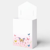 Roze en Whimsical Butterfly Baby shower Favor Box Bedankdoosjes (Geopend)