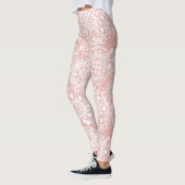 Roze en White Boho Mandala Pattern Yoga Leggings (Links)
