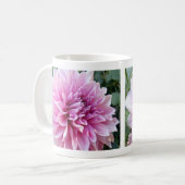 Roze en White Dahlia Koffiemok (Voorkant links)
