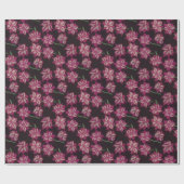Roze en White Dahlia Pattern Cadeaupapier (Vlak)