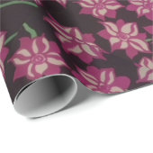 Roze en White Dahlia Pattern Cadeaupapier (Rol Hoek)
