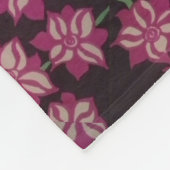Roze en White Dahlia Pattern Fleece Deken (Hoek)
