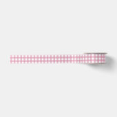 Roze en White Gingham Medium Satijnen Lint (Voorkant)