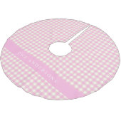  Roze en White Gingham Pset Persoonlijk Kerstboom Rok (Gekanteld)